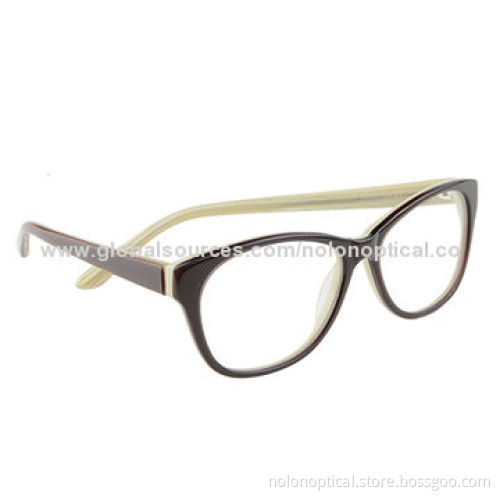 2014 Fashion Two-tone Acetate Eyeglass Frames, Logo Can be Printed